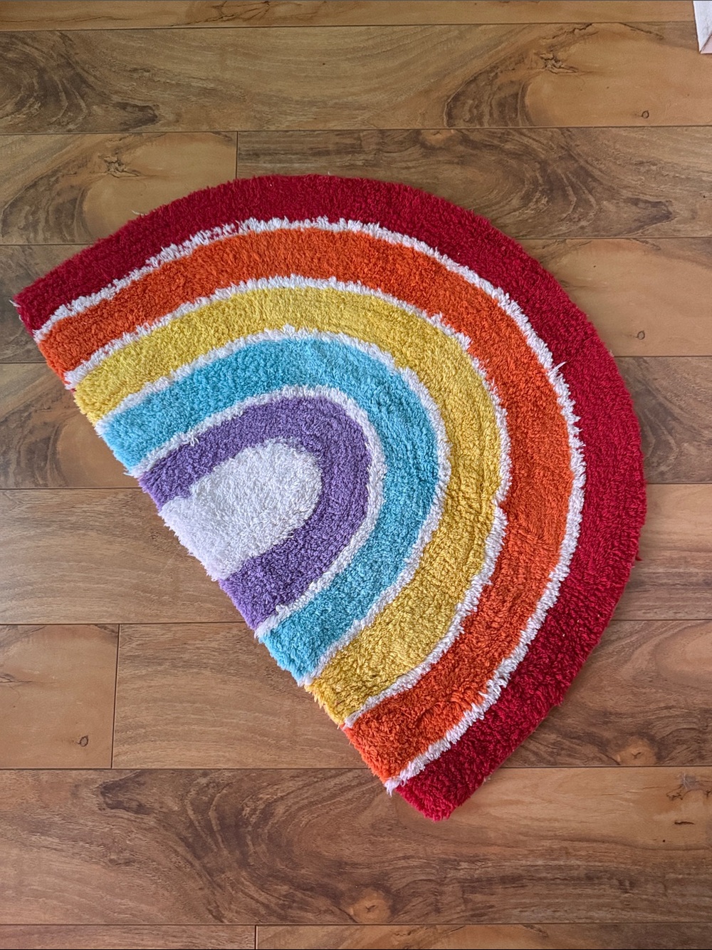 Kids Rainbow Semicircle Bath Rug - Multicolor